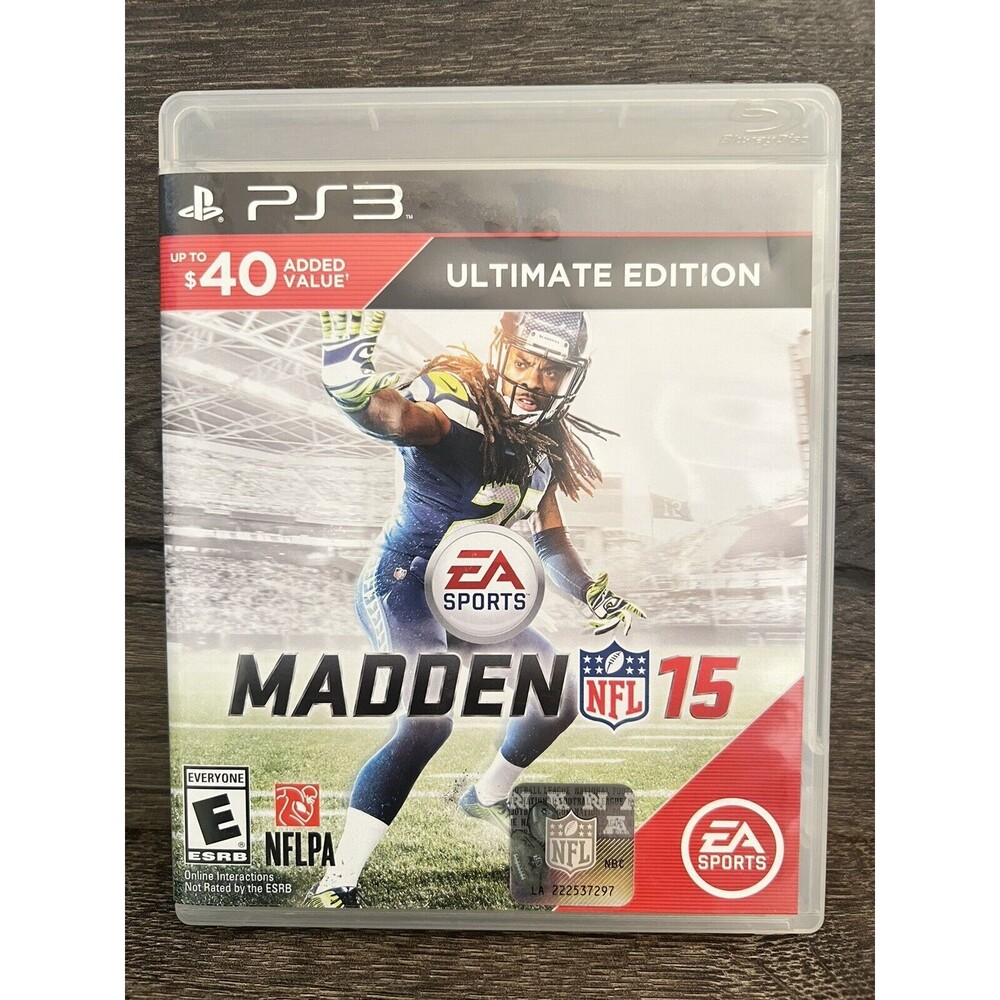 Madden NFL 15 Sony PlayStation 3 2014 PS3 Richard Sherman Seahawks - Tested